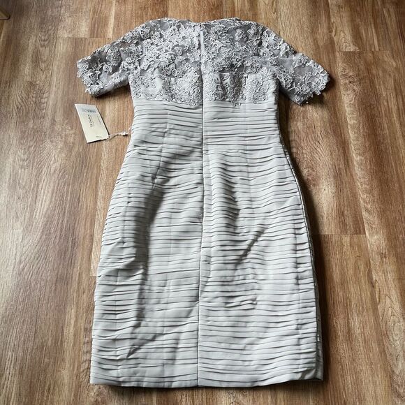 NWT TS Couture Light in the Box‎ Gray Lace Dress Women's 8 - Picture 4 of 10